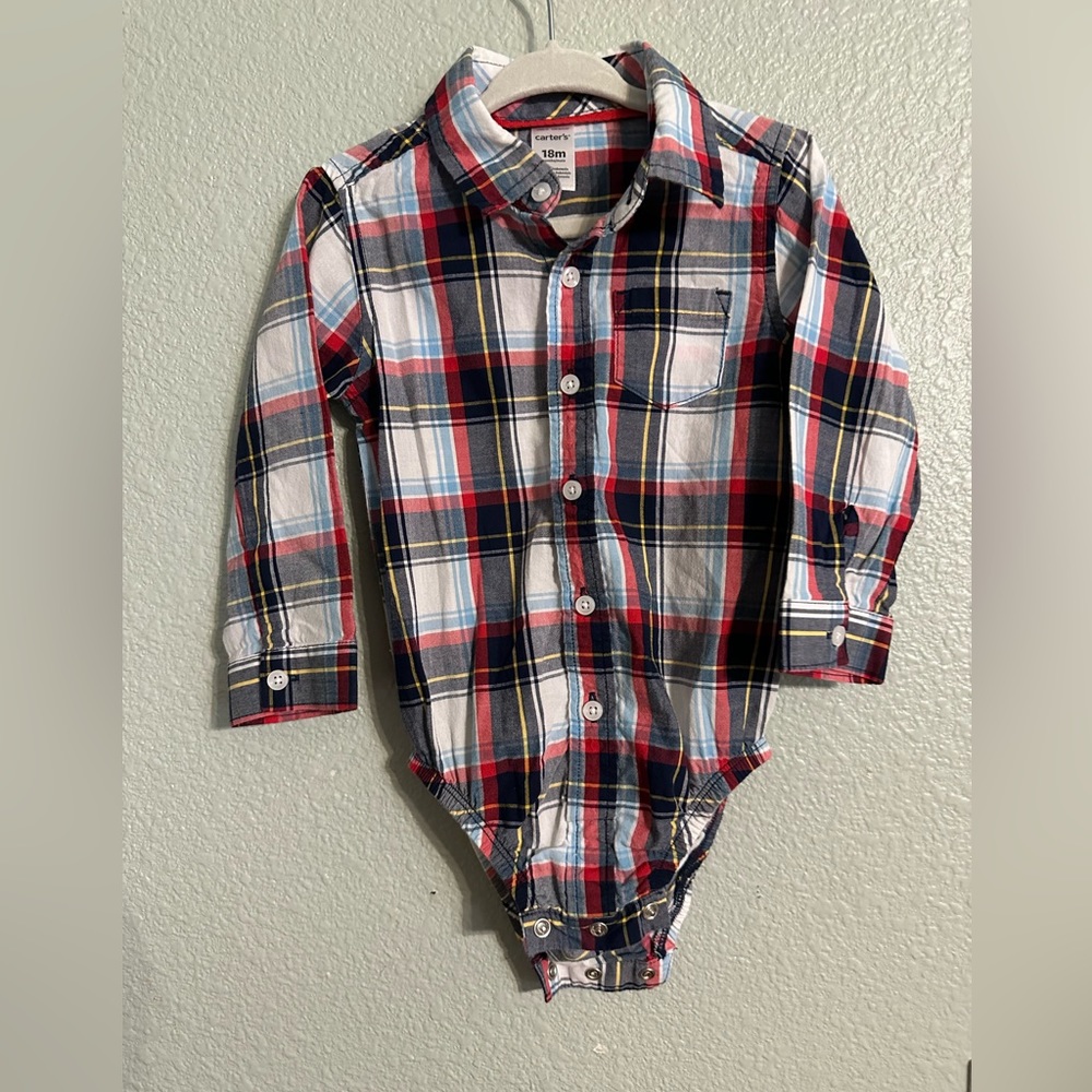 Carter’s button down, long sleeve bodysuit.